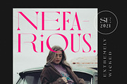 Nefarious - Modern Serif, a Serif Font by Sarid Ezra (Thumbnail 1 of 9)