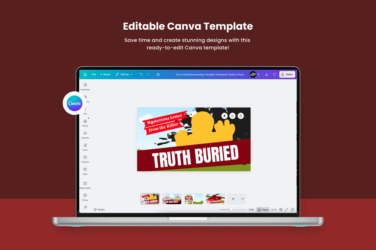 True Crime Documentary YouTube Thumb, a Social Media Template by twinstd (Photo 3 of 4)