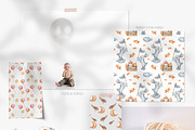 Watercolor CUTE BUNNIES patterns, a Pattern Graphic by Tiana Geo (Thumbnail 3 of 7)
