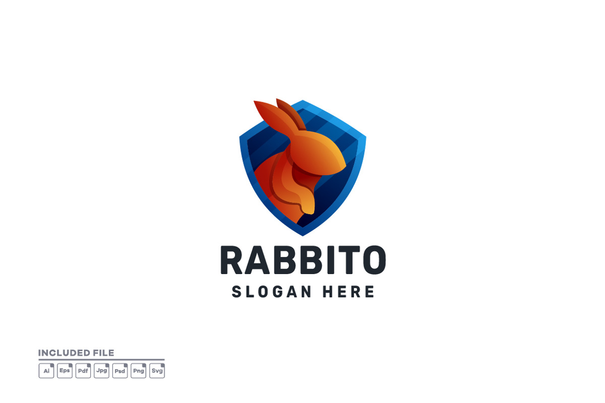 Rabbit Gradient Colorful Vector Logo, a Branding & Logo Template by yuanesei