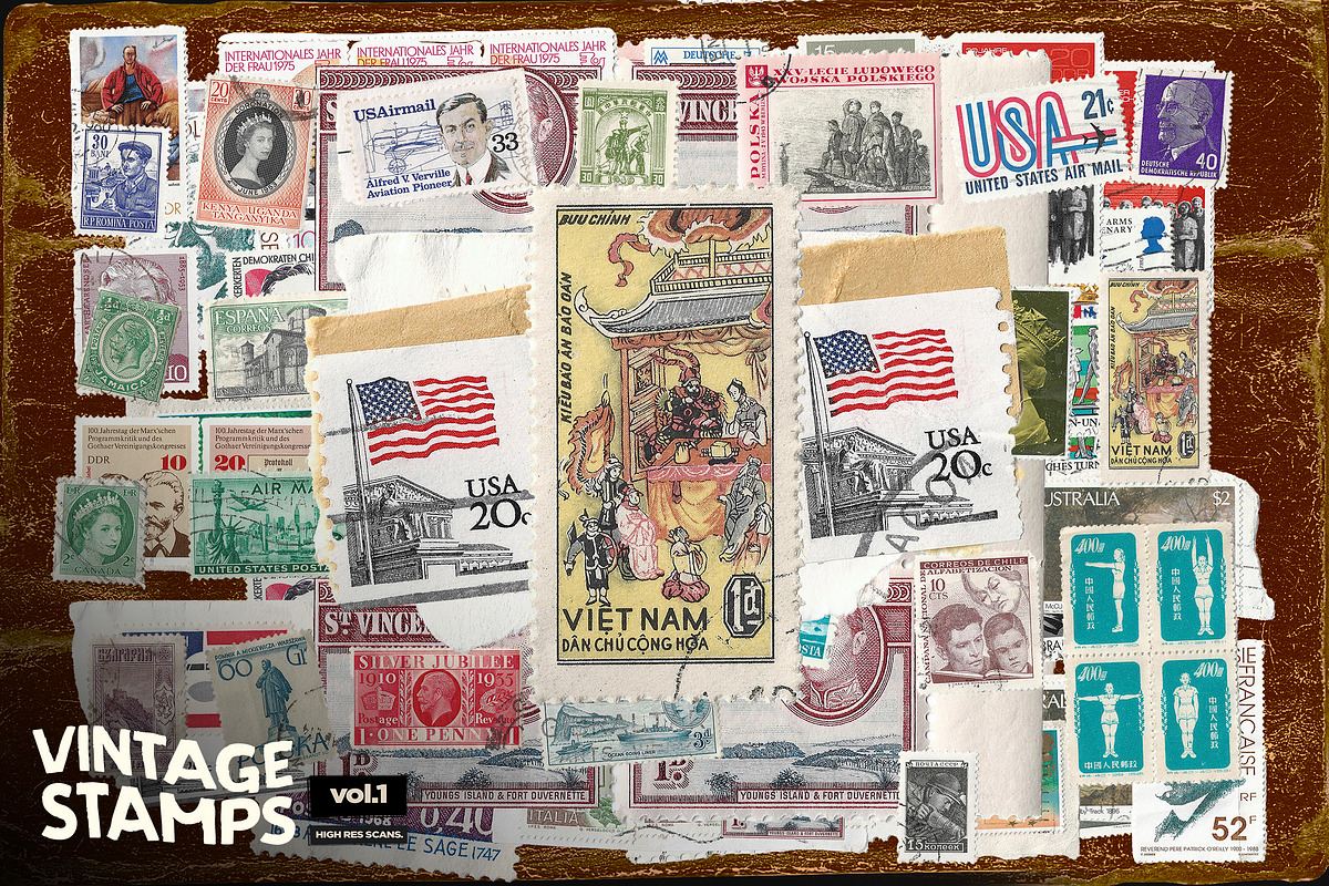 Old Vintage Stamps: Volume 1, an Object Graphic by Layerform Design Co. (Photo 2 of 5)