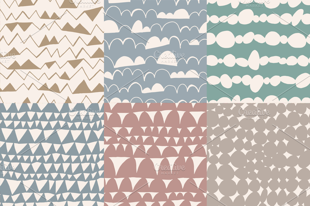 Hand drawn patterns, a Pattern Graphic by Magnia