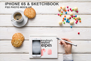 Iphone & Sketchbook Mockup