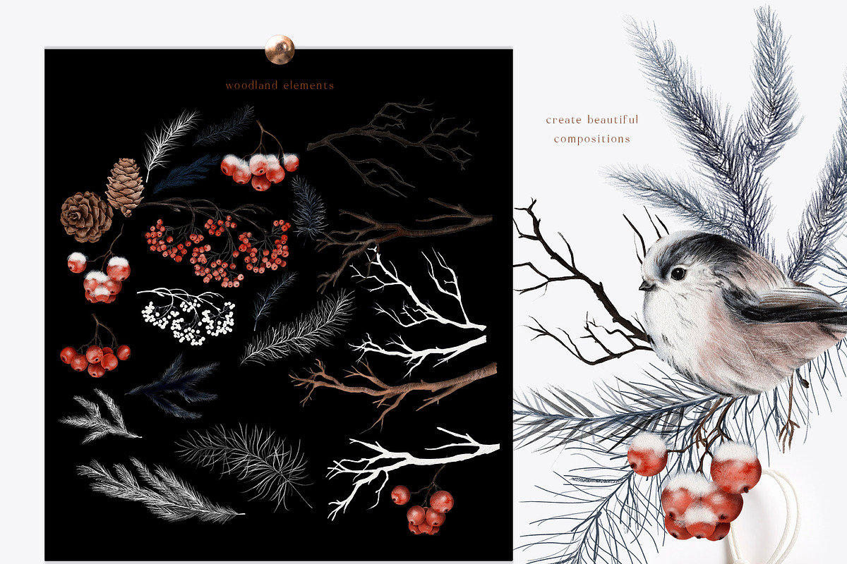 Huge Winter Woodland Scene Creator, an Animal Illustration by Busy May Studio (Photo 5 of 14)