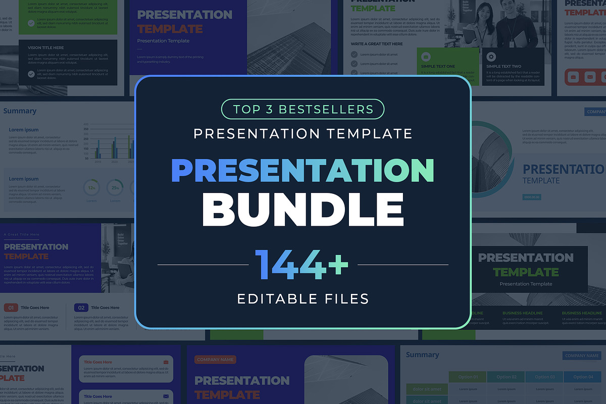 Top Picks Modern Pitch Deck Bundle, a Presentation Template by CreativeUP (Photo 1 of 6)
