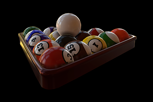 Pool Balls and Triangle Rack