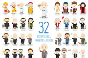 32 Discoverers &Inventors of History, an Education Illustration by asantosg (Thumbnail 1 of 17)