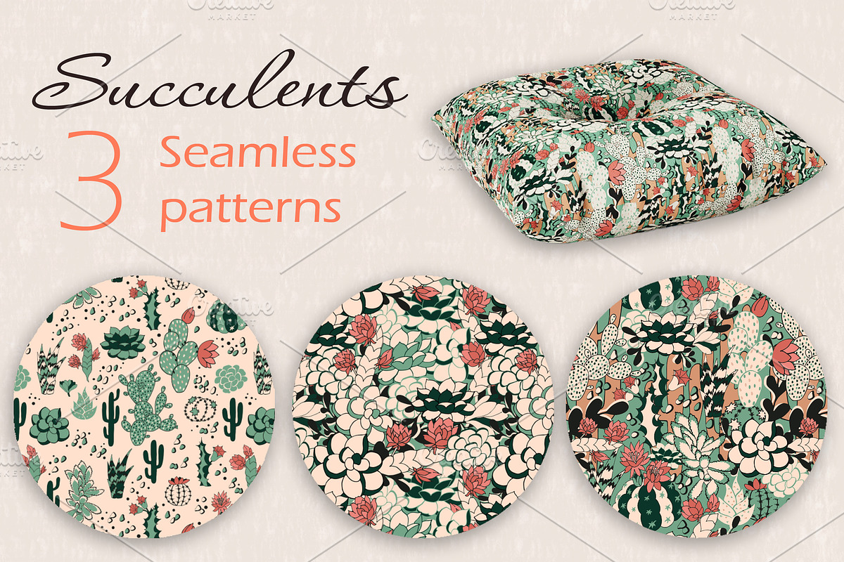 Succulents, a Pattern Graphic by Lidiebug (Photo 2 of 5)