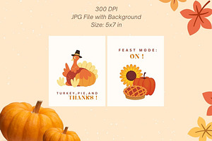 Thanksgiving Cards Mini Set