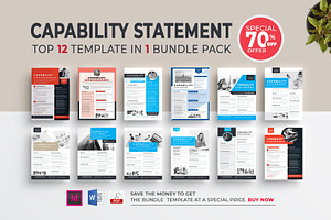 Capability Statement Bundle, a Flyer Template by obayes