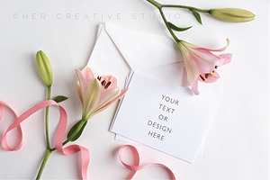Card Mockup, Stationery and Wedding, a Print Template by Her Creative Studio