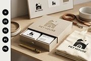 Pet House Logo Cat and Butterfly, a Branding & Logo Template by Saba Vector (Thumbnail 1 of 3)