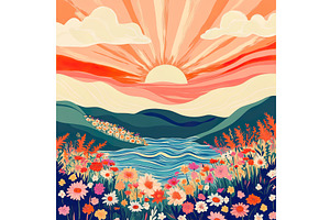 Psychedelic Landscape Art with, a Finance Illustration by Lermont51
