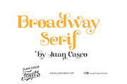 Broadway Serif, a Font by Juan Casco (Thumbnail 1 of 4)