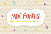 Mix Fonts 180+ Handwritten Set, a Handwritten Font by Mix Fonts (Thumbnail 1 of 3)