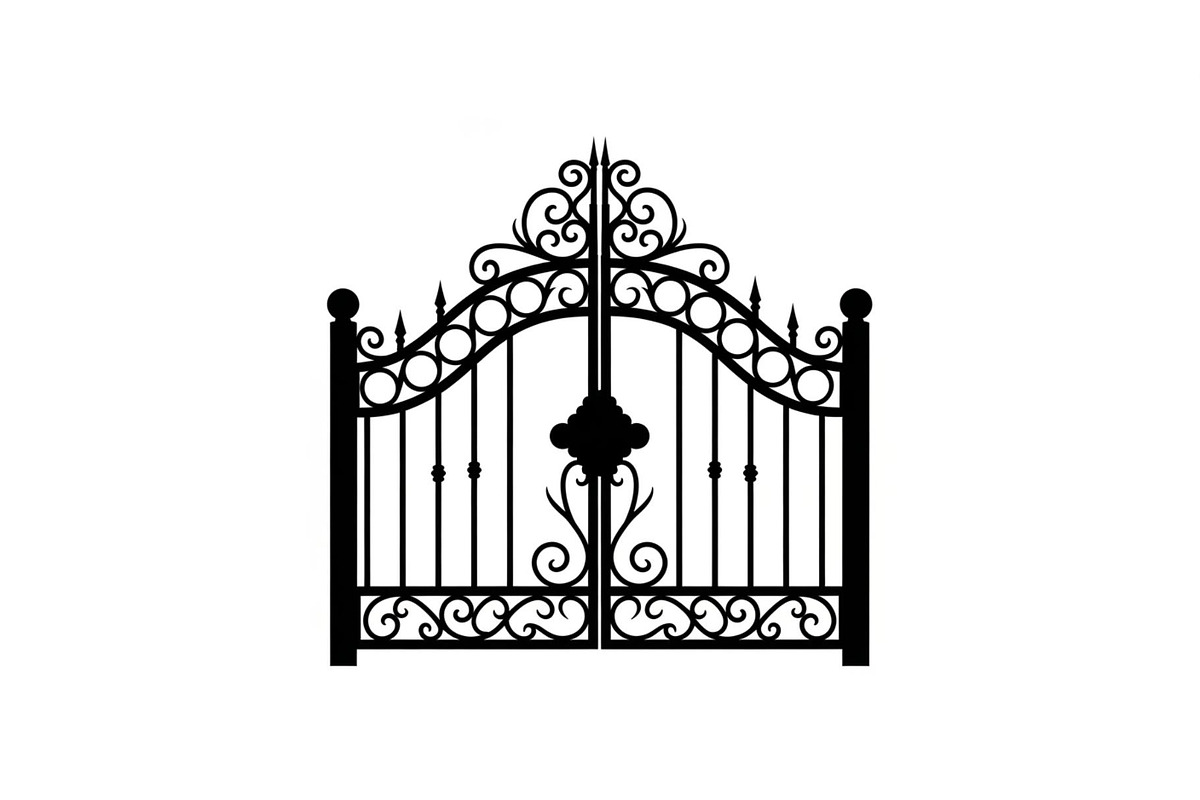 Ornate Wrought Iron Gate Vector Bund, an Illustration by Designs_River (Photo 22 of 47)