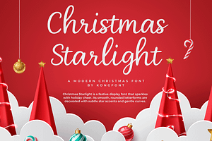 Christmas Starlight–Modern Christmas, a Script Font by overlaytemplates