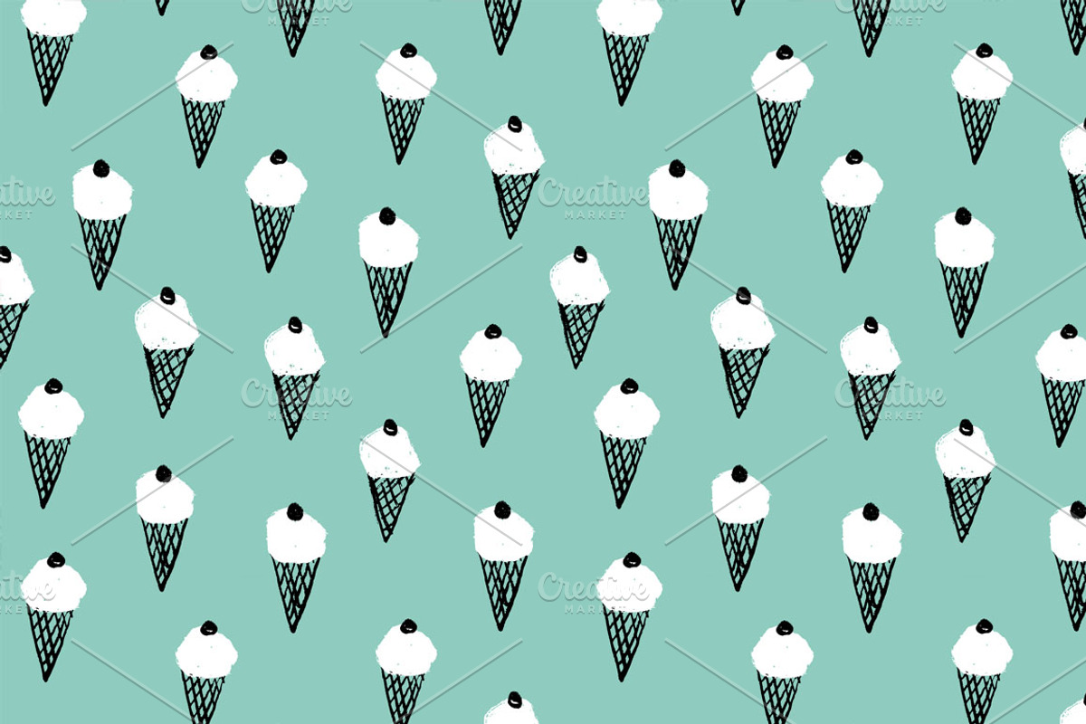 Ice cream pattern, a Pattern Graphic by Magnia (Photo 3 of 3)