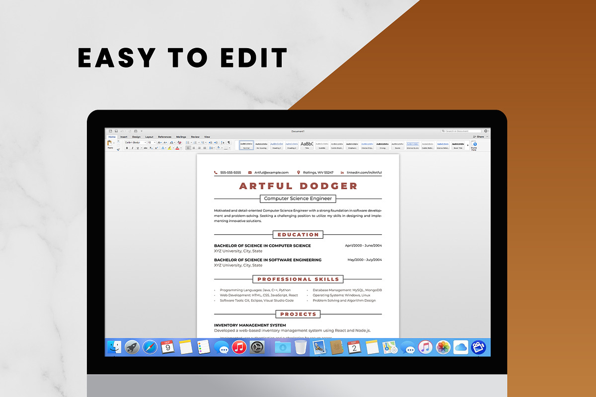 Computer Science Engineer Resume, a Resume Template by ResumeInventor (Photo 5 of 9)