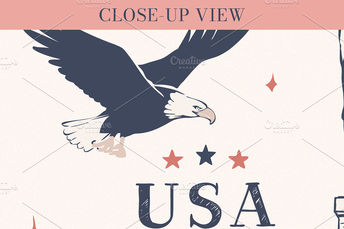 USA Independence Day Vector Bundle, an Object Graphic by Elena Naumchenkova (Photo 4 of 5)