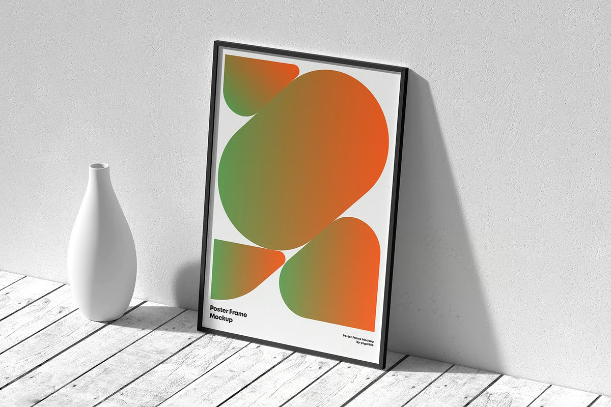 Poster Frame Mock-up, an Advertising Mockup by zippypixelstudio (Photo 11 of 16)