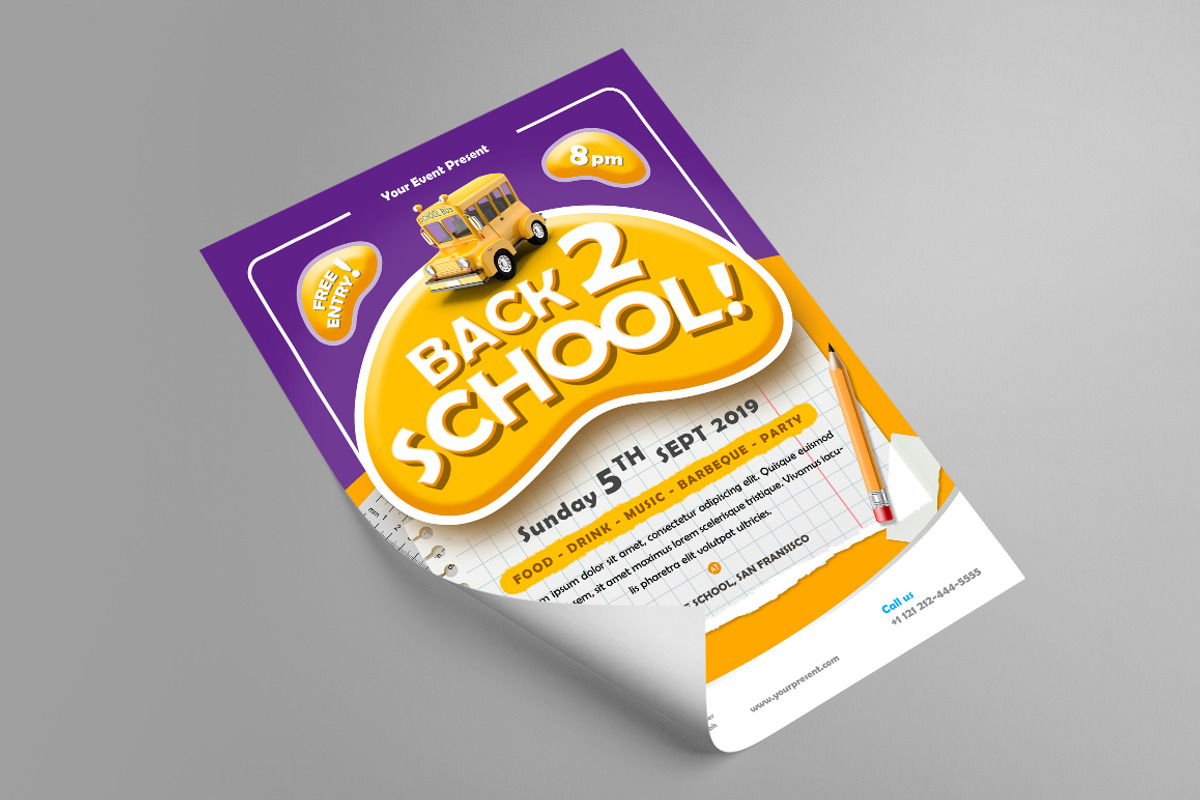 Back To School Flyer, a Flyer Template by monogrph (Photo 2 of 4)