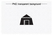 Camping Tent Teepee Tent Icons Set, a Solid Icon by Designfour (Thumbnail 2 of 7)