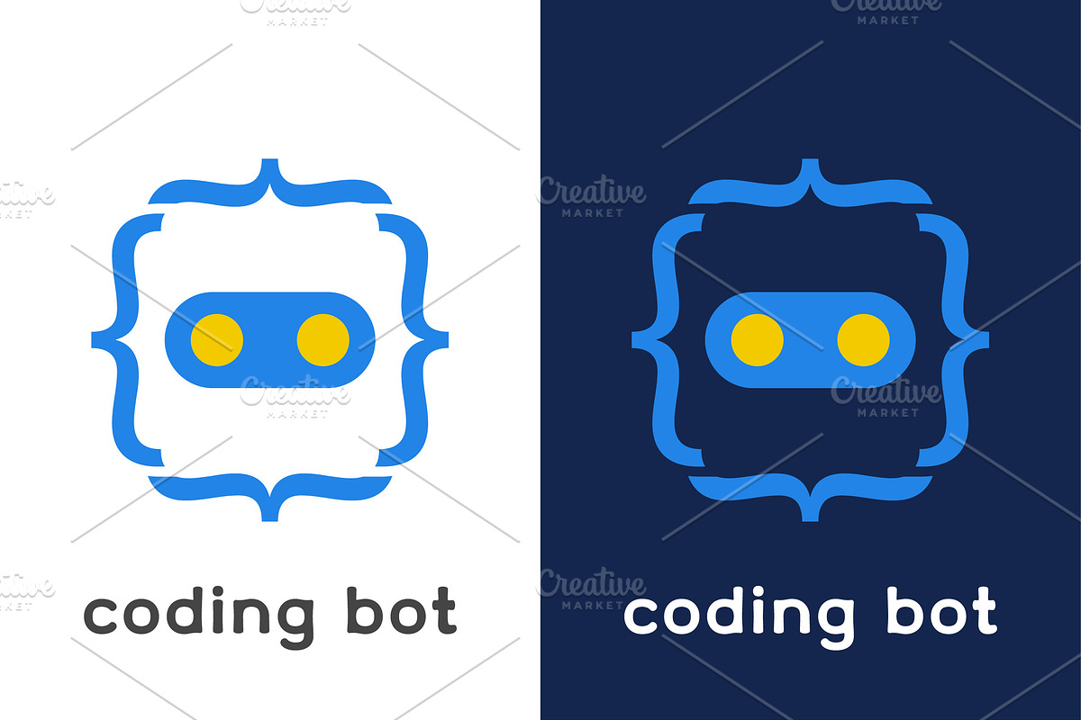 Coding Robot Logo Design Icon, a Branding & Logo Template by Morvana Crew