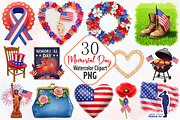 Memorial Day Sublimation Clipart, an Illustration by RobertsArt (Thumbnail 1 of 7)