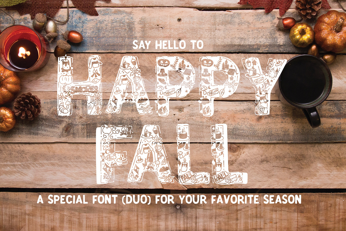 Happy Fall Display Font Duo