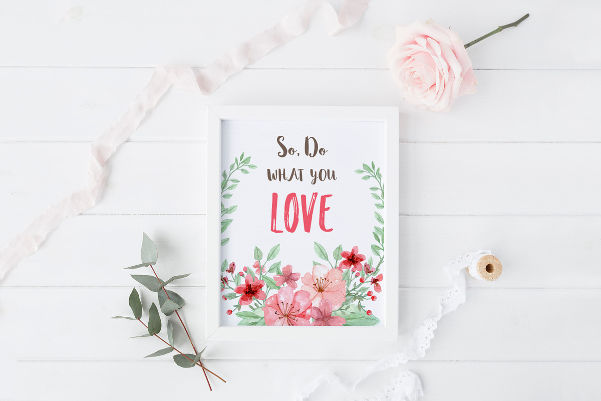 RedPink Garden Flower Graphic Set, an Illustration by May • SHO (Photo 6 of 9)