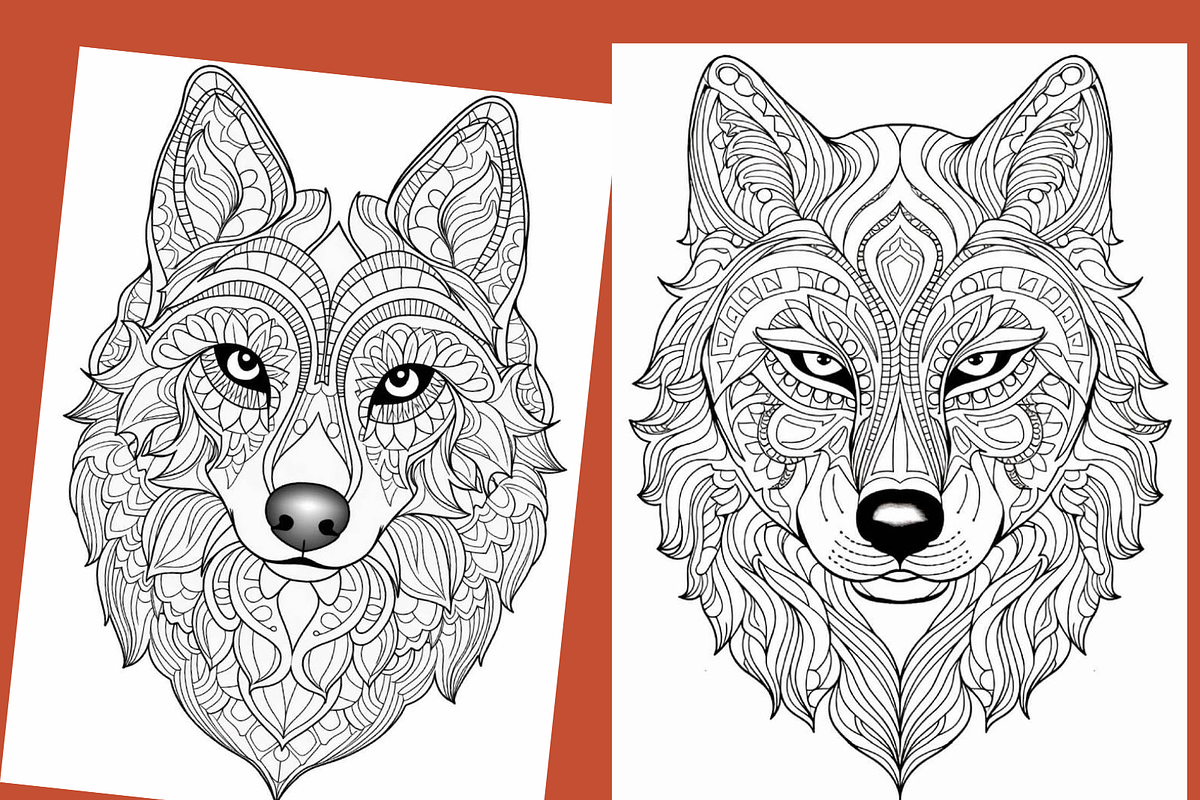 DOG MANDALA COLORING BOOK FOR ADULTS, an Animal Illustration by Sourcedigi (Photo 3 of 3)