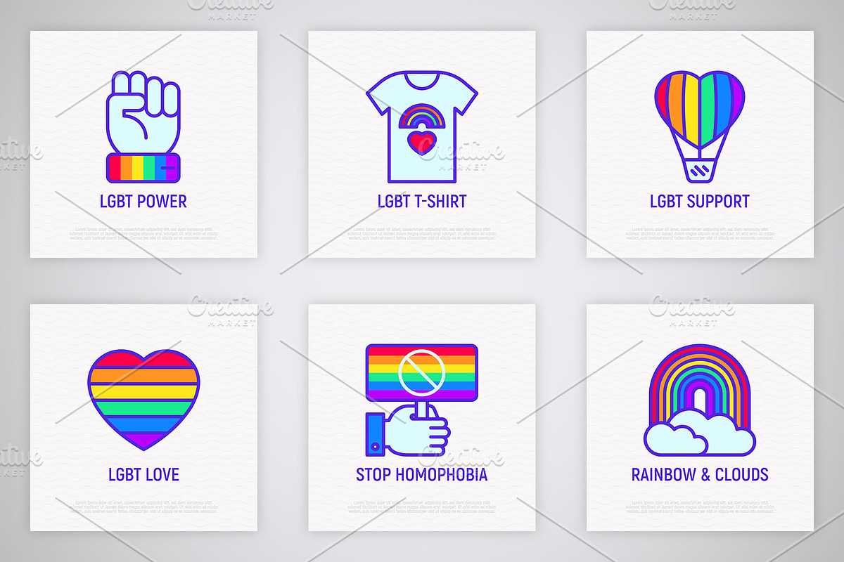 LGBT | 28 Icons Set, an Outline Icon by Alex Blogoodf (Photo 5 of 7)