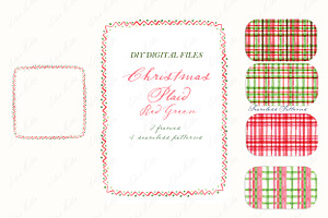 Christmas Plaid Green Red DIY, a Graphic by LABFcreations