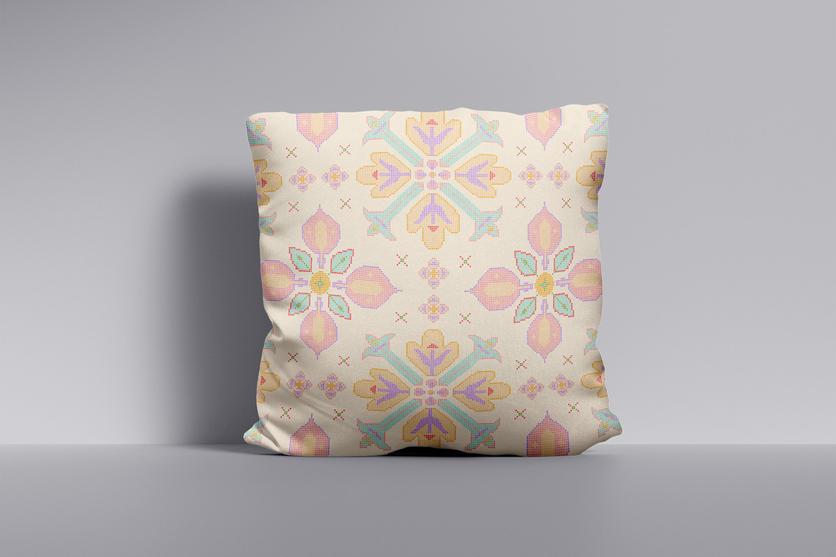 Colorful Floral Stitch Pattern, a Pattern Graphic by Neermana (Photo 4 of 5)