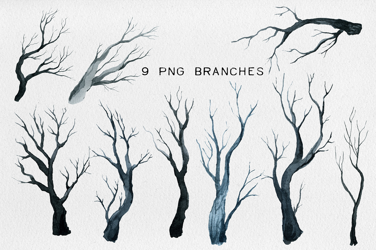 The Trees. Watercolor set., a Decorative Illustration by Noli Molly Store (Photo 4 of 8)