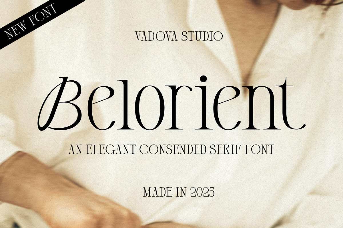 Belorient Condensed Serif Font, a Serif Font by Vadovastd (Photo 1 of 8)