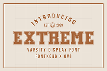 Extreme - Varsity Display Font