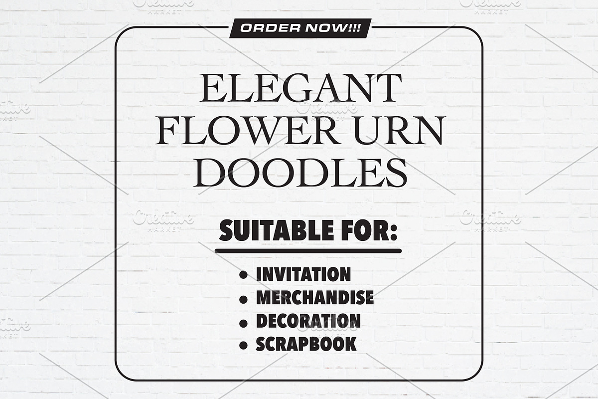 Flower Urn Doodles Bundle, a Decorative Illustration by Guavanaboy (Photo 3 of 3)