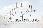 Hello Amstredam | Script Font, a Handwritten Font by Scratchones (Thumbnail 1 of 8)