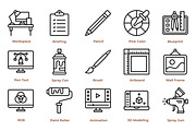Art and Design Icon Pack, an Outline Icon by Tekuni (Thumbnail 4 of 10)