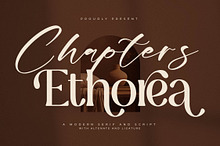 Chapters Ethorea A Modern Font Duo