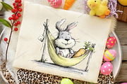 Quirky Easter Bunny Clipart Bundle, an Illustration by Canvas Craft (Thumbnail 4 of 6)
