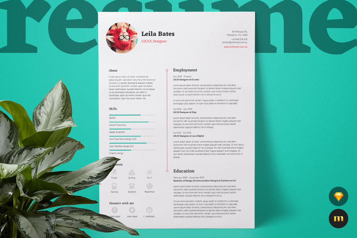 Resume/CV and Cover Letter, a Resume Template by Milktoast (Photo 2 of 4)