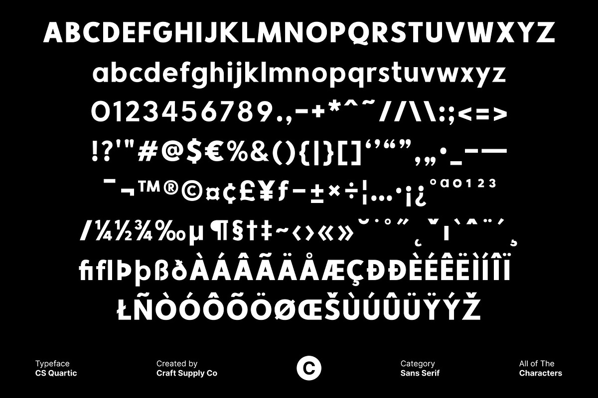 CS Quartic – Bold Sans Serif, a Sans Serif Font by Craft Supply Co. (Photo 8 of 8)