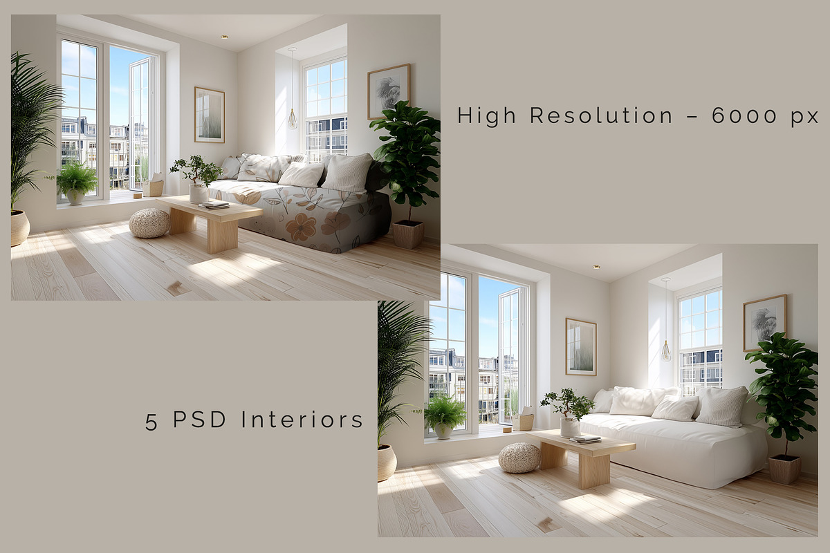 Loft Sofa Mockup Bundle, a Household Mockup by Vika_Softlife (Photo 2 of 8)