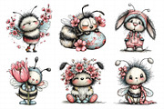 Whimsical Easter Bee Clipart, an Illustration by Daily.Designs (Thumbnail 5 of 8)