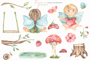 Fairies Garden Watercolor Collection