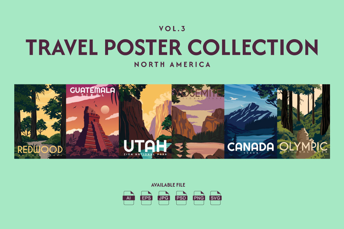 Travel Poster North America Vol.3