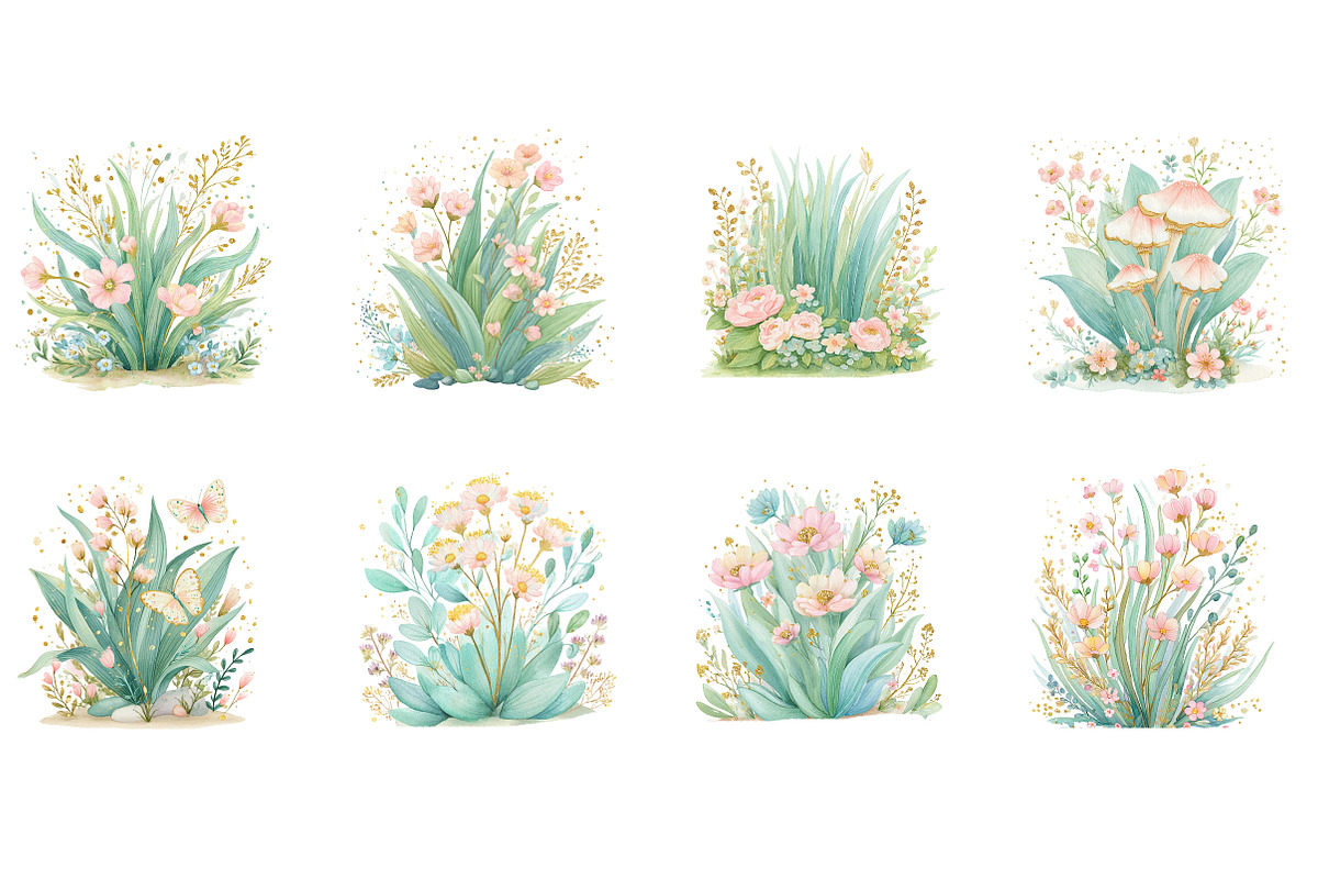 Spring Green Grass Clipart, an Illustration by Designworld (Photo 5 of 8)